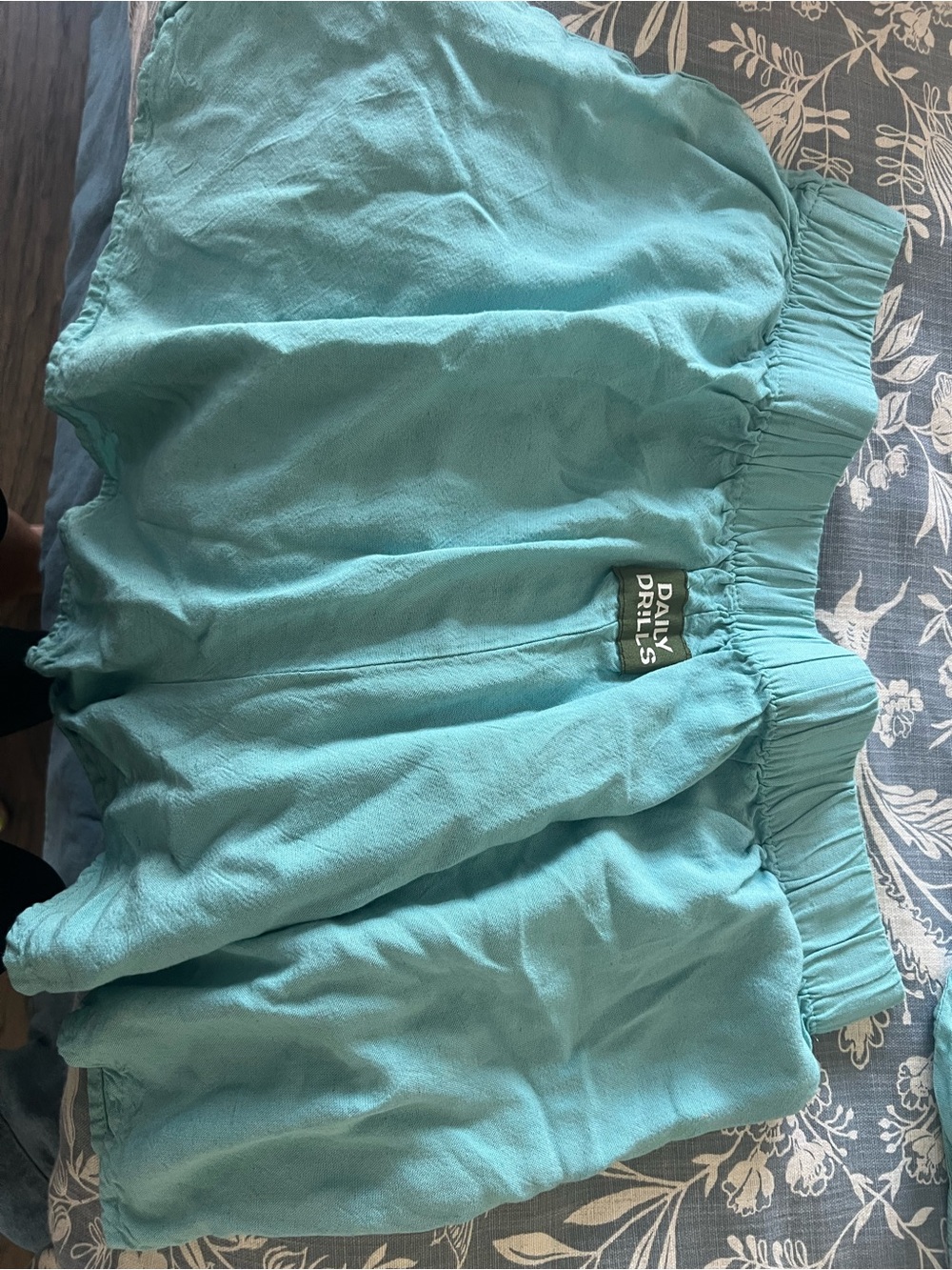 Daily Drills Teal Pull-On Lounge Shorts L